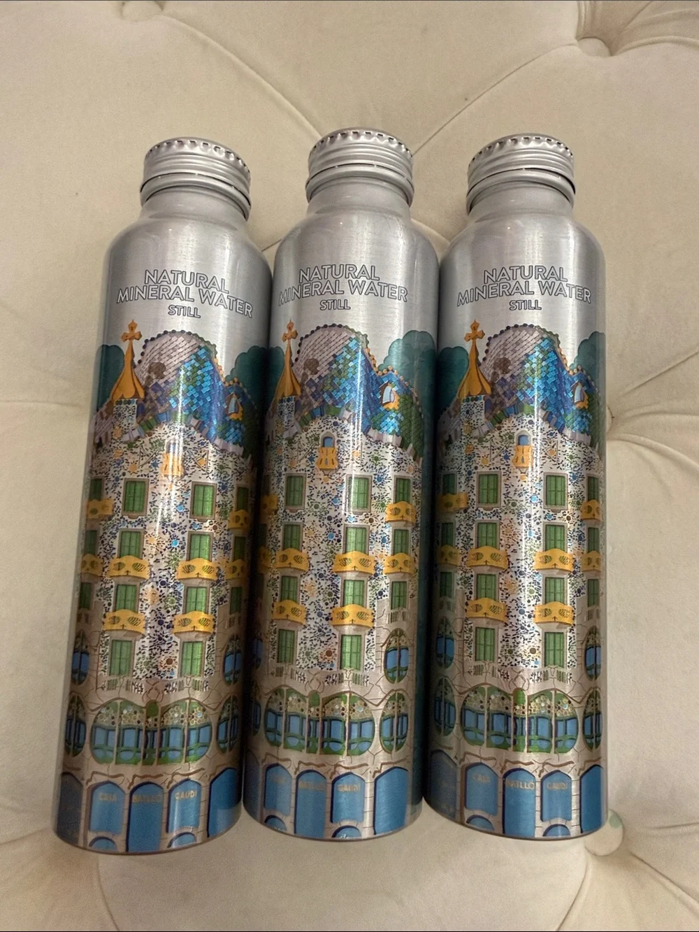 CASA BATLLO Gaudi Barcelona aluminum water bottle - 1 only